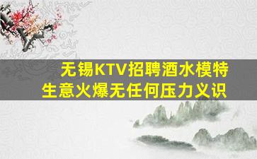 无锡KTV招聘酒水模特生意火爆无任何压力义识